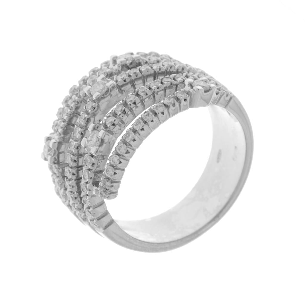 Anello Spirale con Diamanti e Stelle di Diamanti (articolo non in saldo)