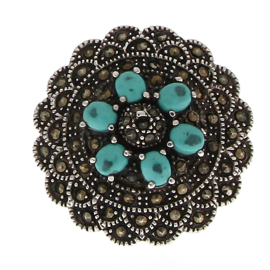 Anello in Argento: Vintage Art Decò Floreale