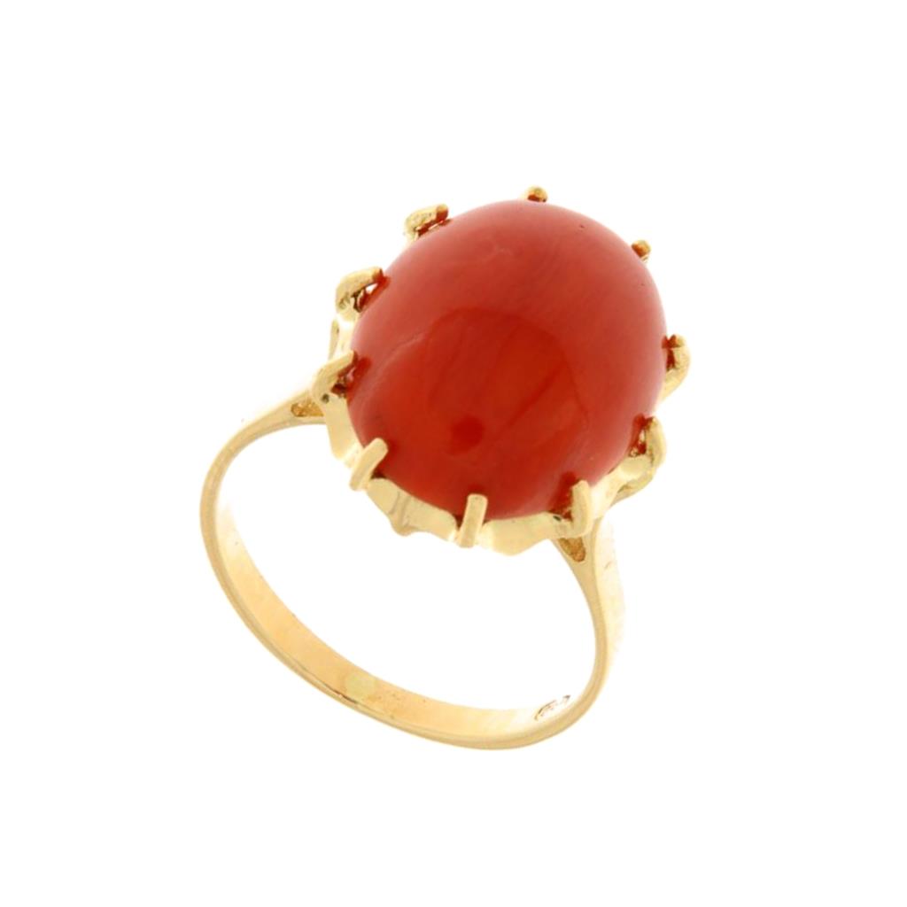 Anello Ovale Rosso