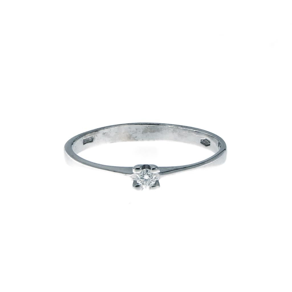 Anello Solitario Diamante da 0.06 CT