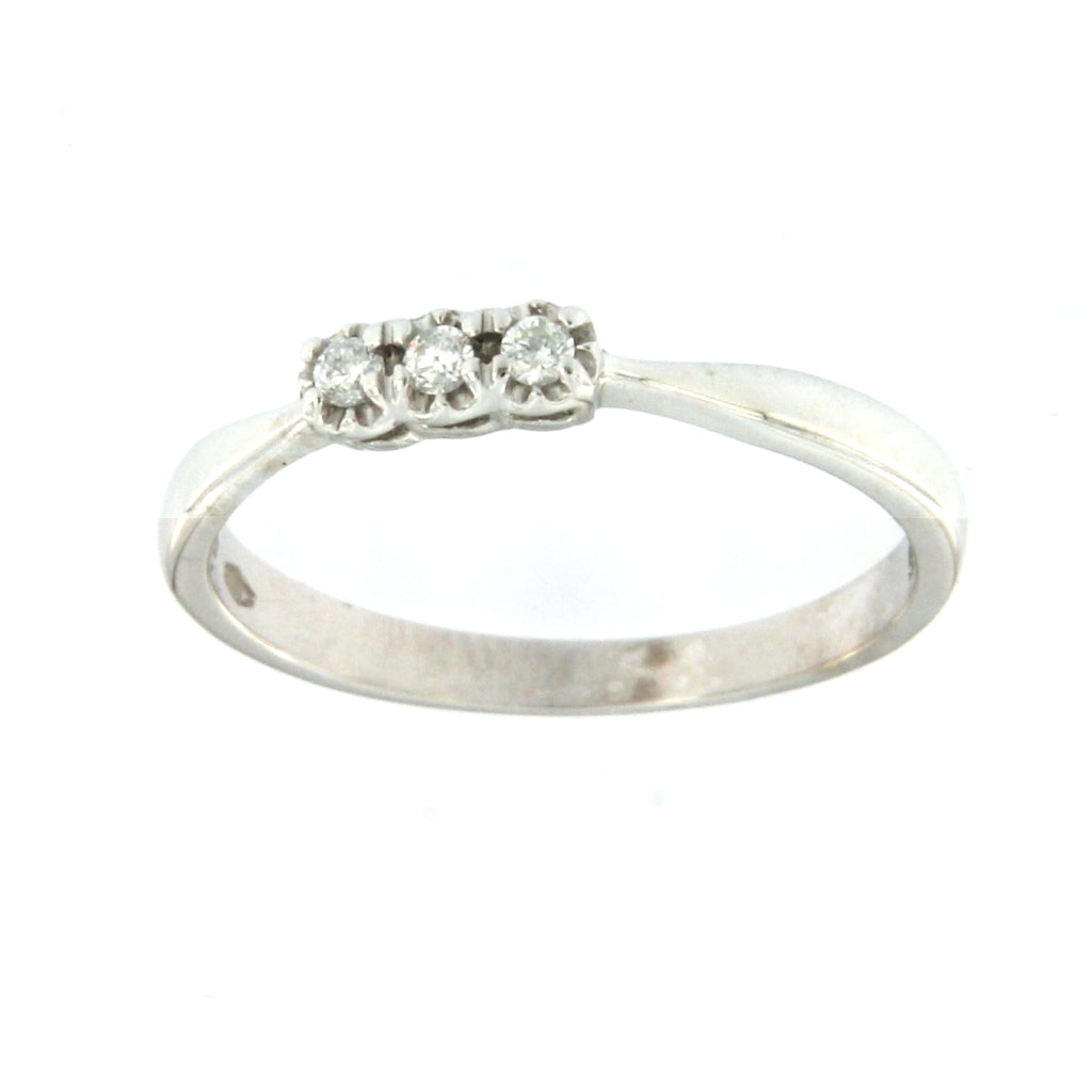 Anello Trilogy di Zirconi