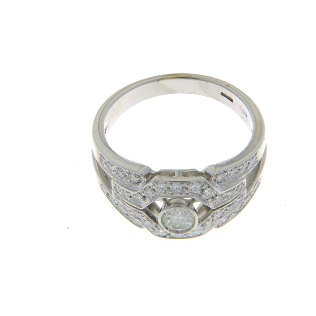 Anello Vintage anni 70 con pavè di diamanti (Articolo non in Saldo)