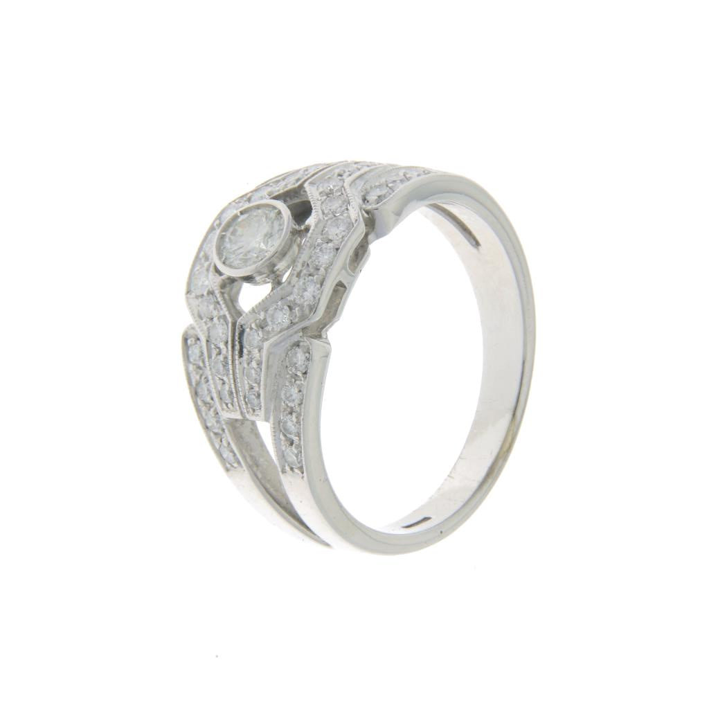 Anello Vintage anni 70 con pavè di diamanti (Articolo non in Saldo)
