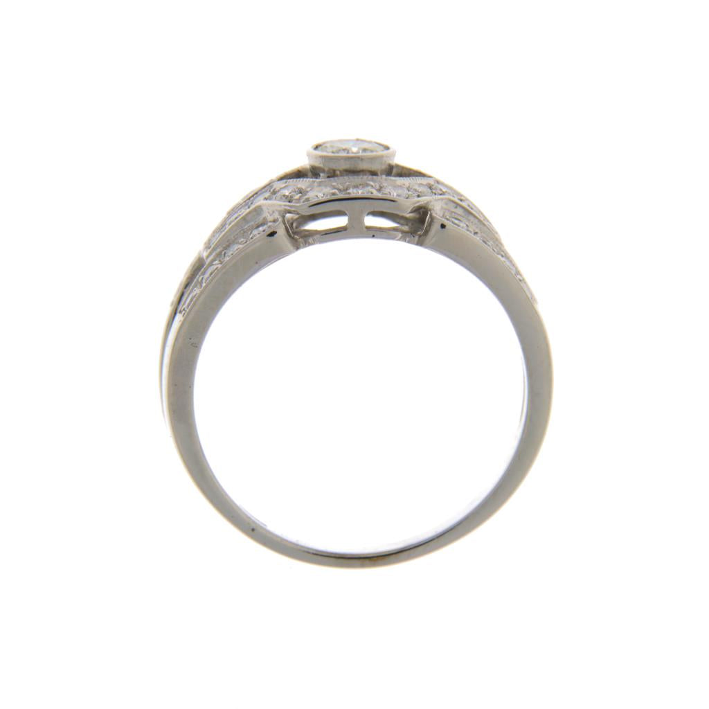 Anello Vintage anni 70 con pavè di diamanti (Articolo non in Saldo)