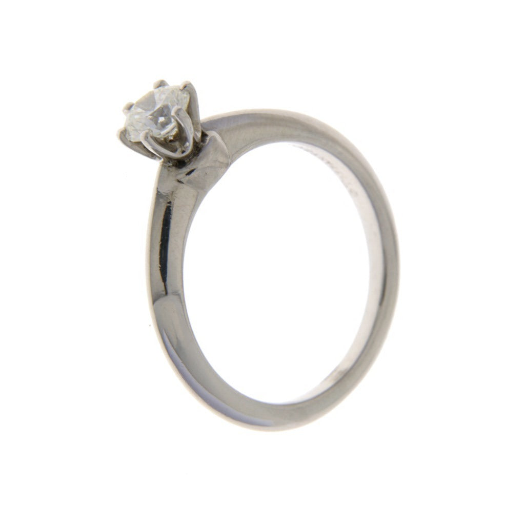 TIFFANY ANELLO FIDANZAMENTO SETTING IN PLATINO 950/1000 CON DIAMANTE DA 0.53 CT COL I/ VVS1 ( Articolo non in saldo )