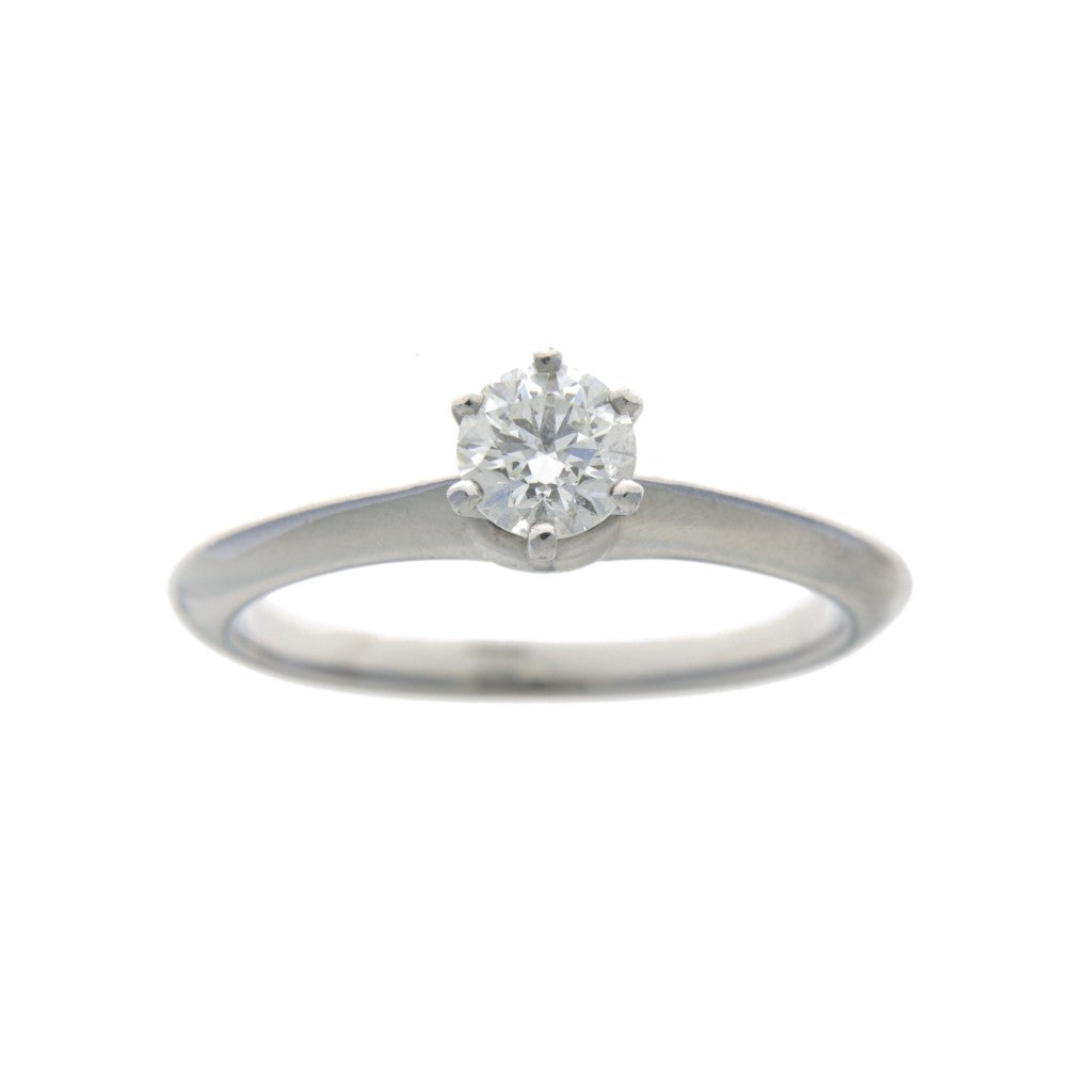 TIFFANY ANELLO FIDANZAMENTO SETTING IN PLATINO 950/1000 CON DIAMANTE DA 0.53 CT COL I/ VVS1 ( Articolo non in saldo )
