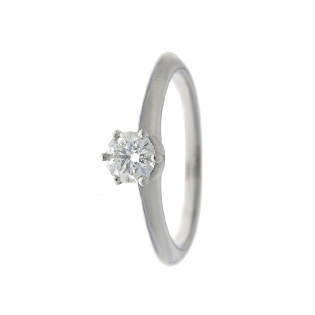 TIFFANY ANELLO FIDANZAMENTO SETTING IN PLATINO 950/1000 CON DIAMANTE DA 0.53 CT COL I/ VVS1 ( Articolo non in saldo )