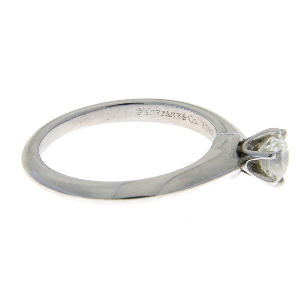 TIFFANY ANELLO FIDANZAMENTO SETTING IN PLATINO 950/1000 CON DIAMANTE DA 0.53 CT COL I/ VVS1 ( Articolo non in saldo )
