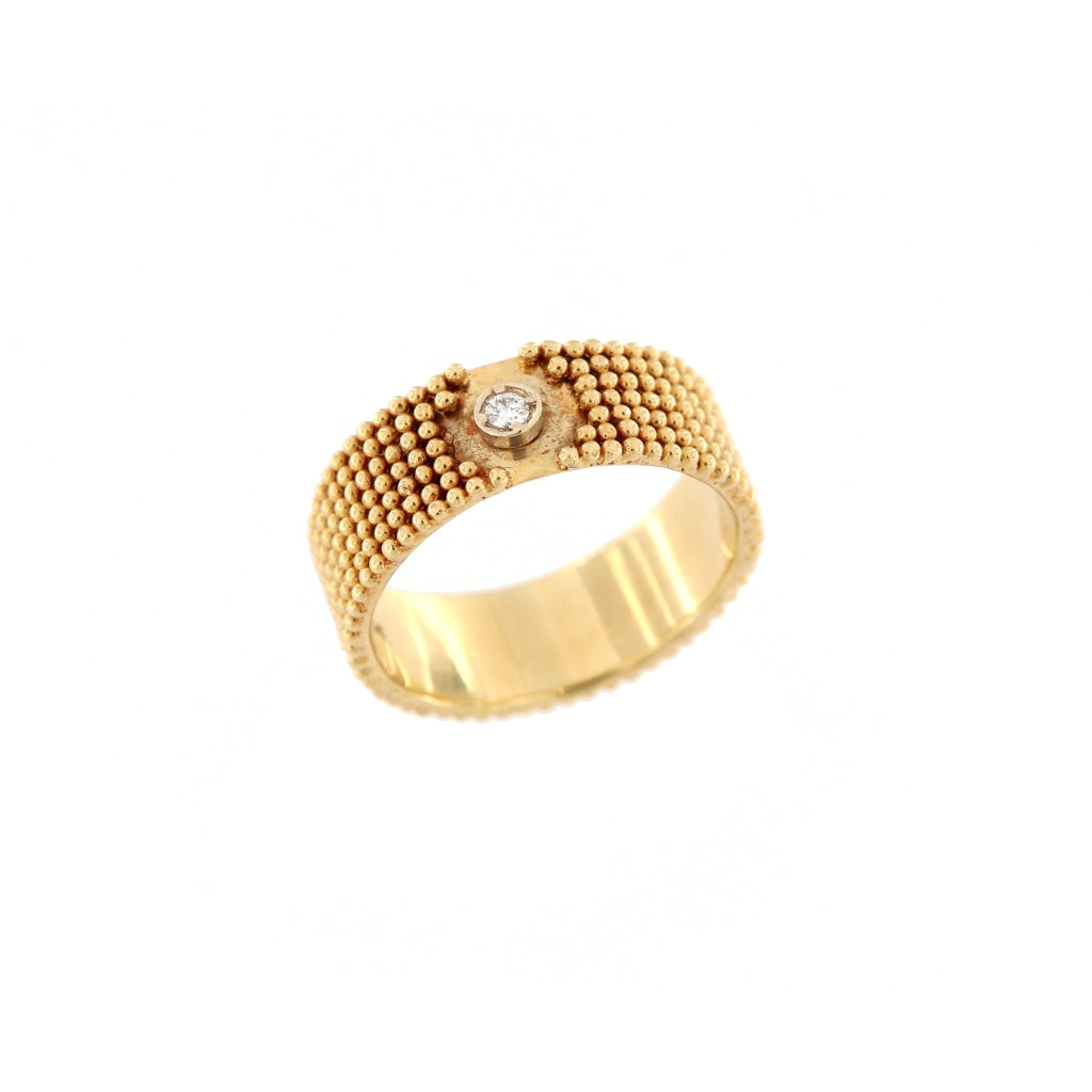 Anello Fascia con Diamante da 0,05 CT