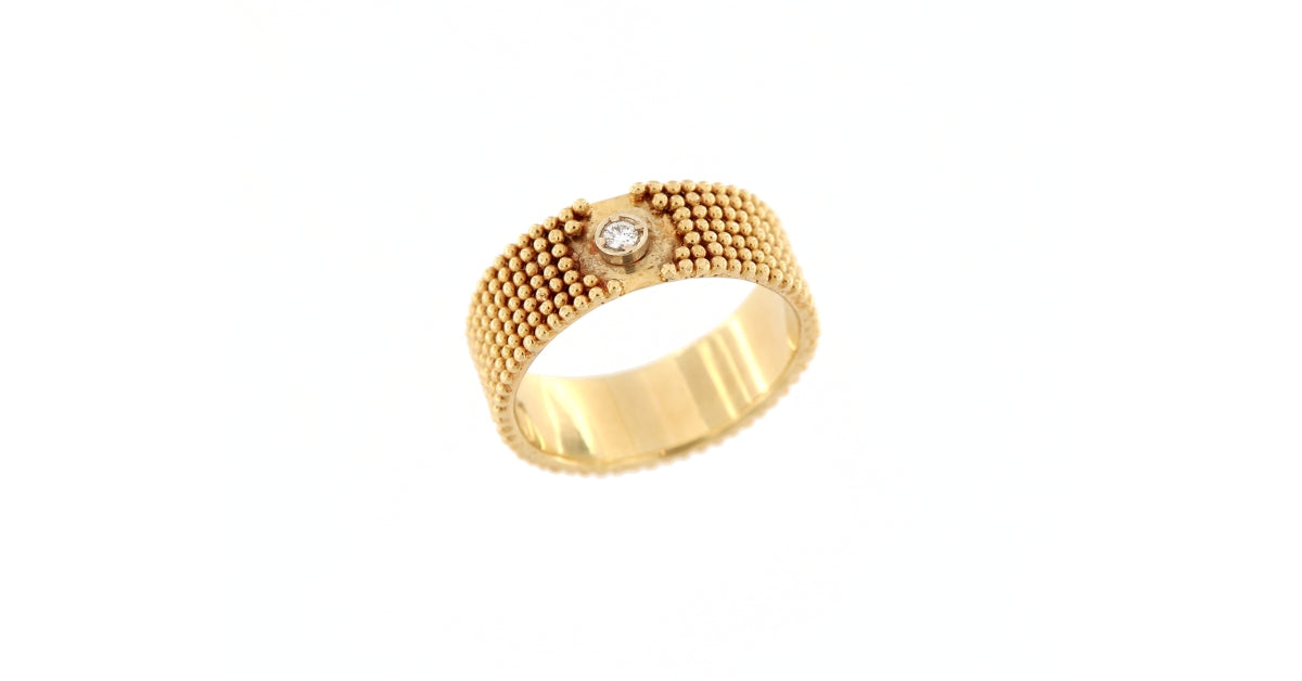Anello Fascia con Diamante da 0,05 CT