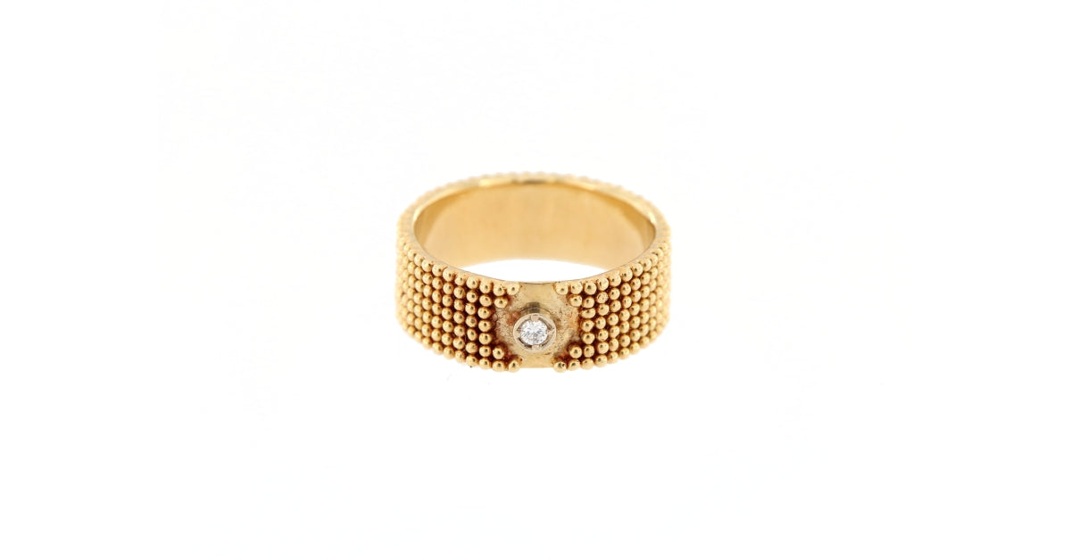 Anello Fascia con Diamante da 0,05 CT