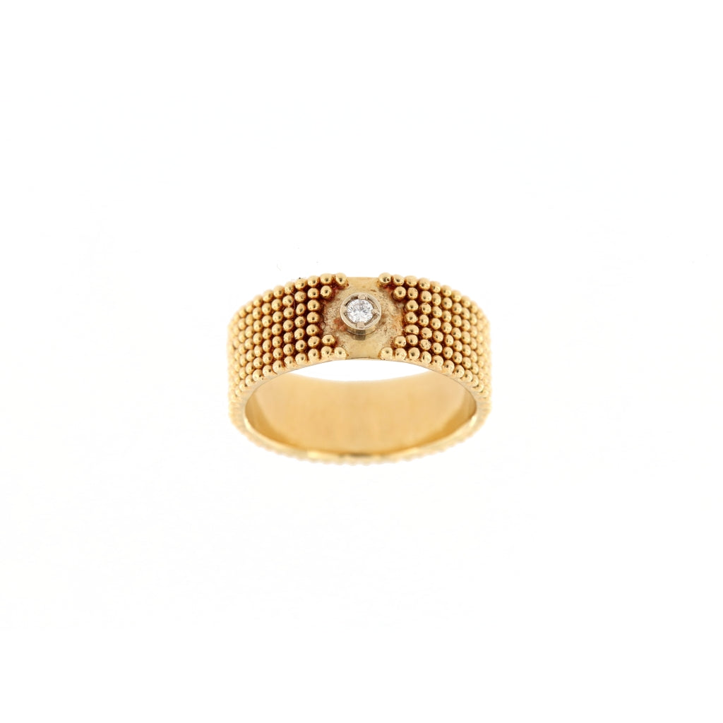 Anello Fascia con Diamante da 0,05 CT