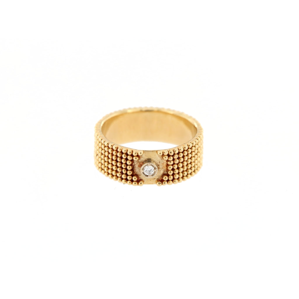 Anello Fascia con Diamante da 0,05 CT