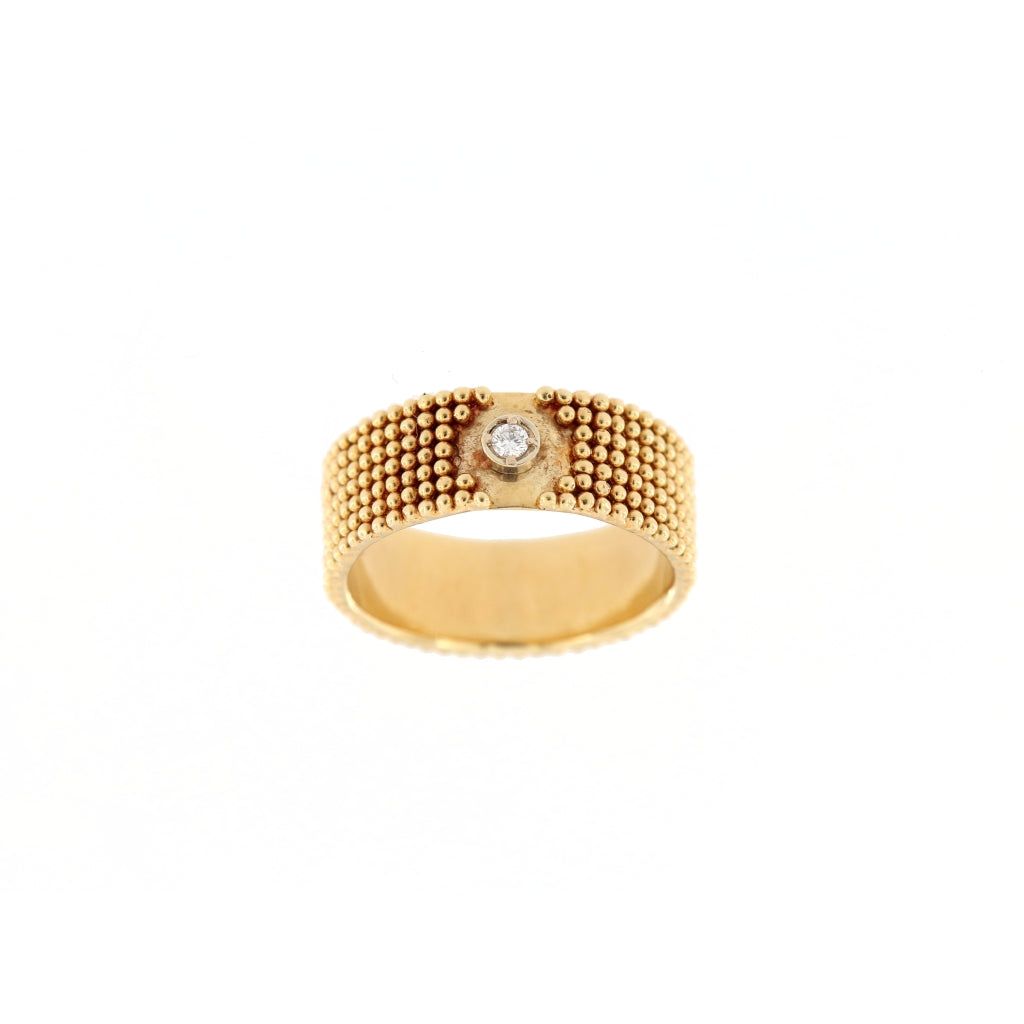 Anello Fascia con Diamante da 0,05 CT