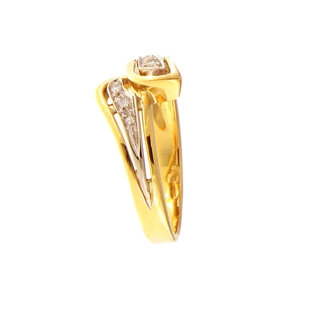 Anello Contrariè con Diamanti da 0,02 CT