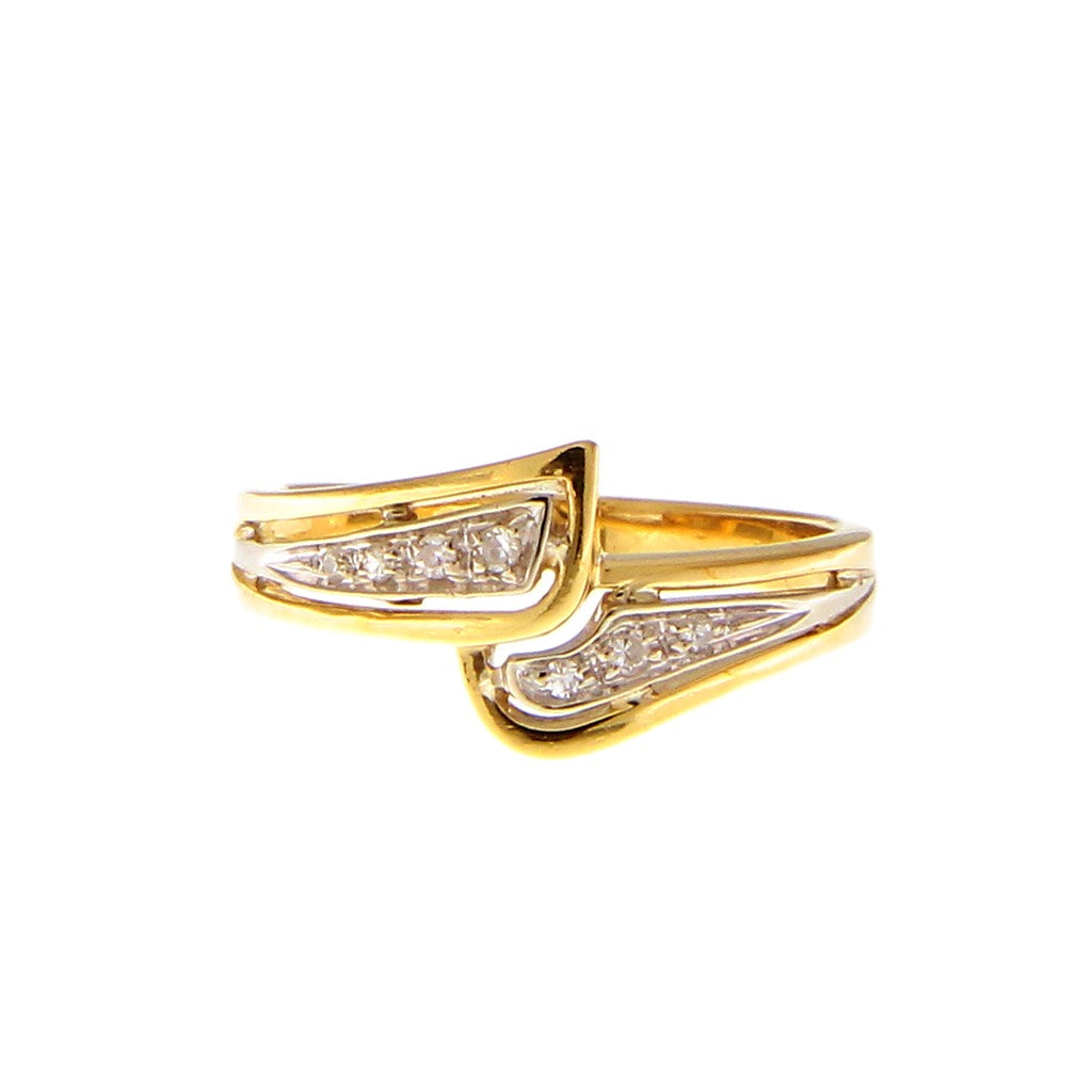 Anello Contrariè con Diamanti da 0,02 CT