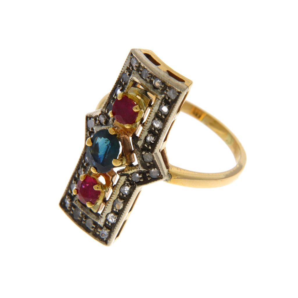 Anello Vintage '40 con Pietre Preziose