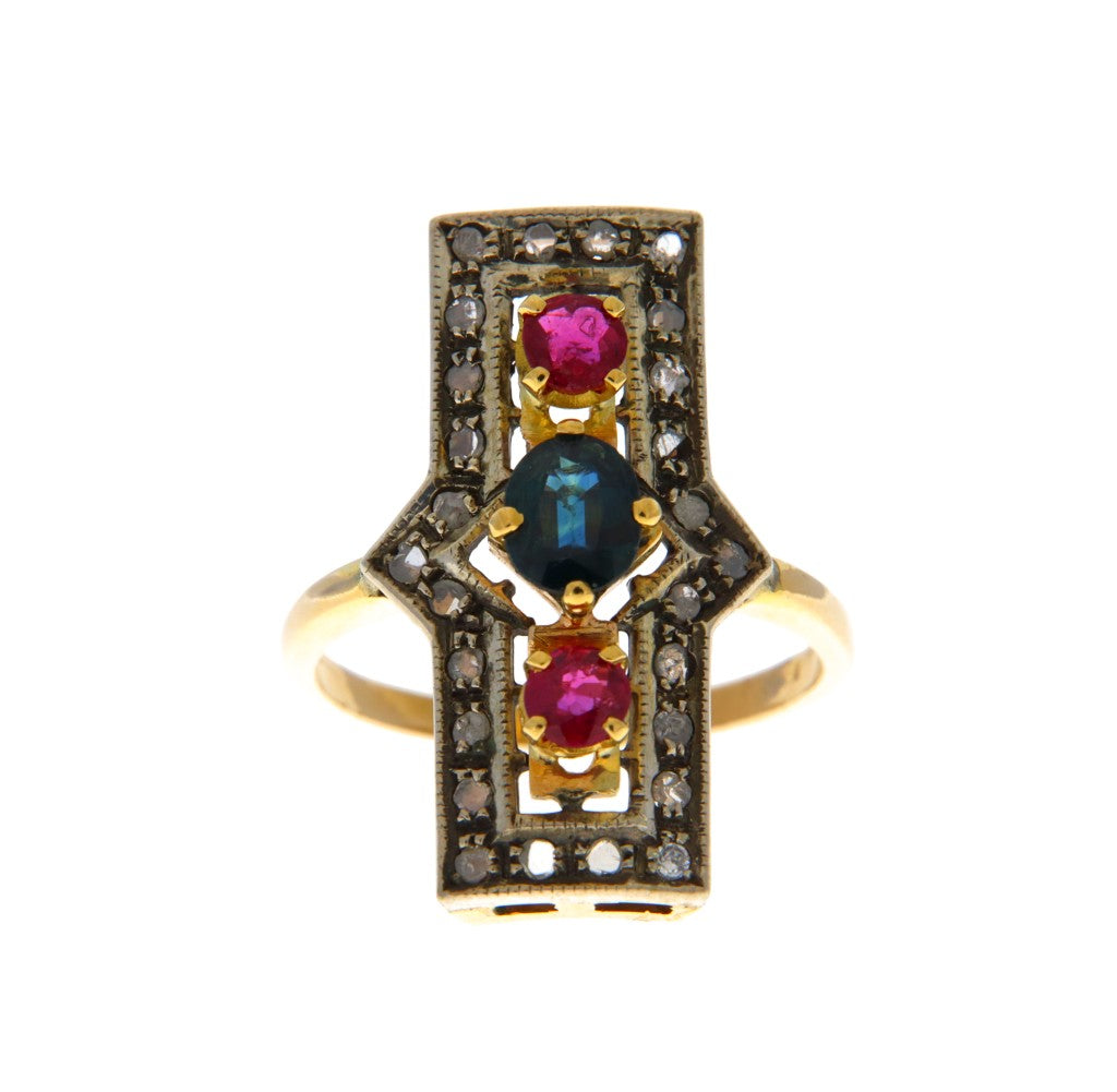 Anello Vintage '40 con Pietre Preziose