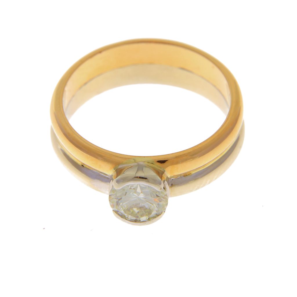 Anello Solitario con Diamante da (Articolo non in Saldo)