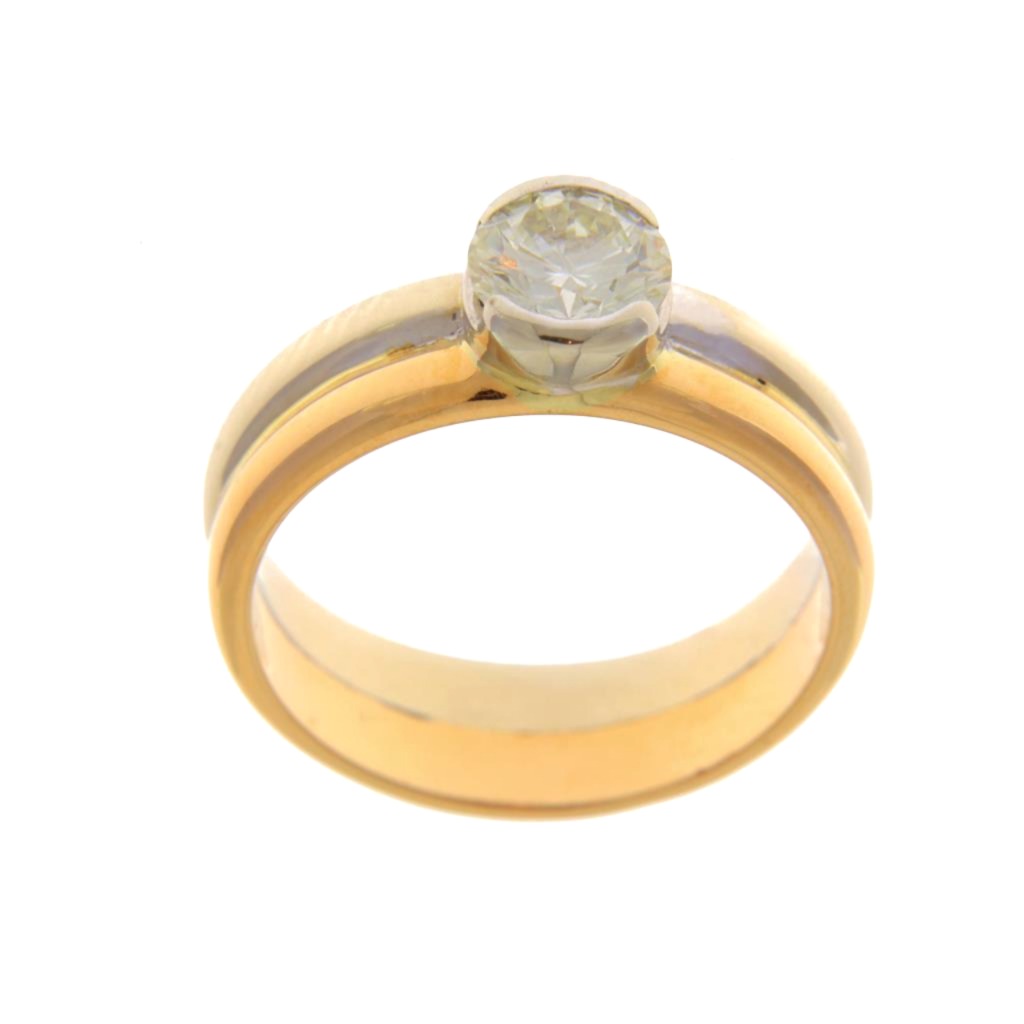 Anello Solitario con Diamante da (Articolo non in Saldo)
