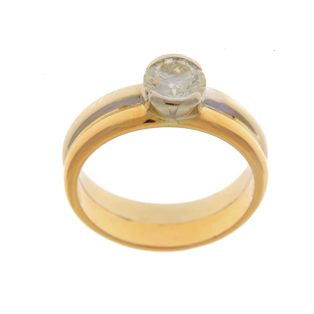 Anello Solitario con Diamante da (Articolo non in Saldo)