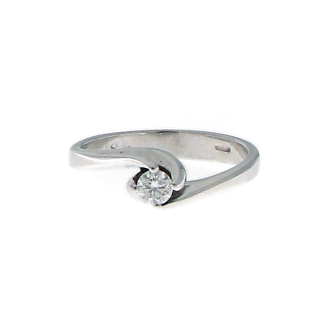 Anello Solitario con Diamante da 0,1 CT
