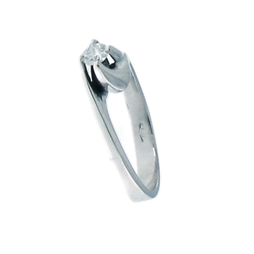 Anello Solitario con Diamante da 0,1 CT
