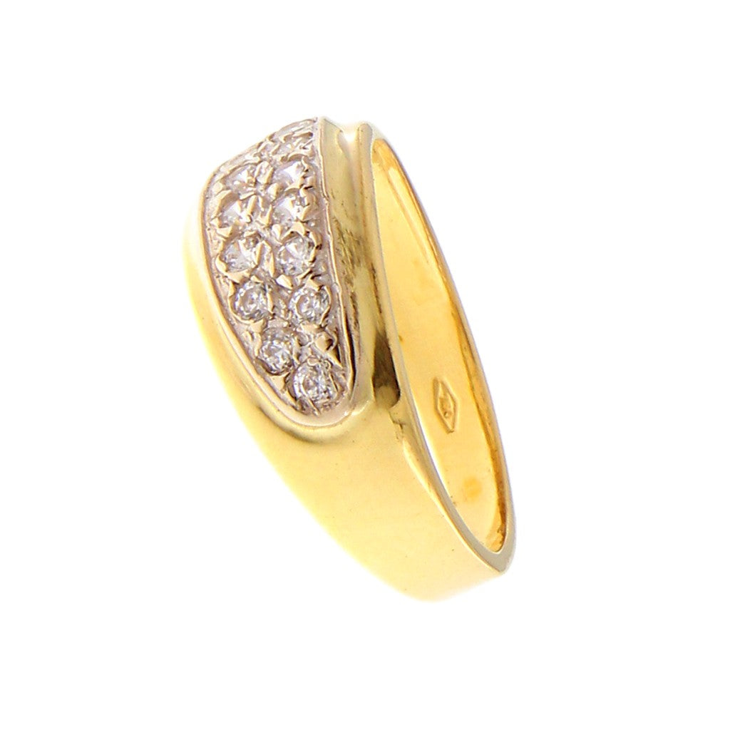 Anello Fascia con Zirconi