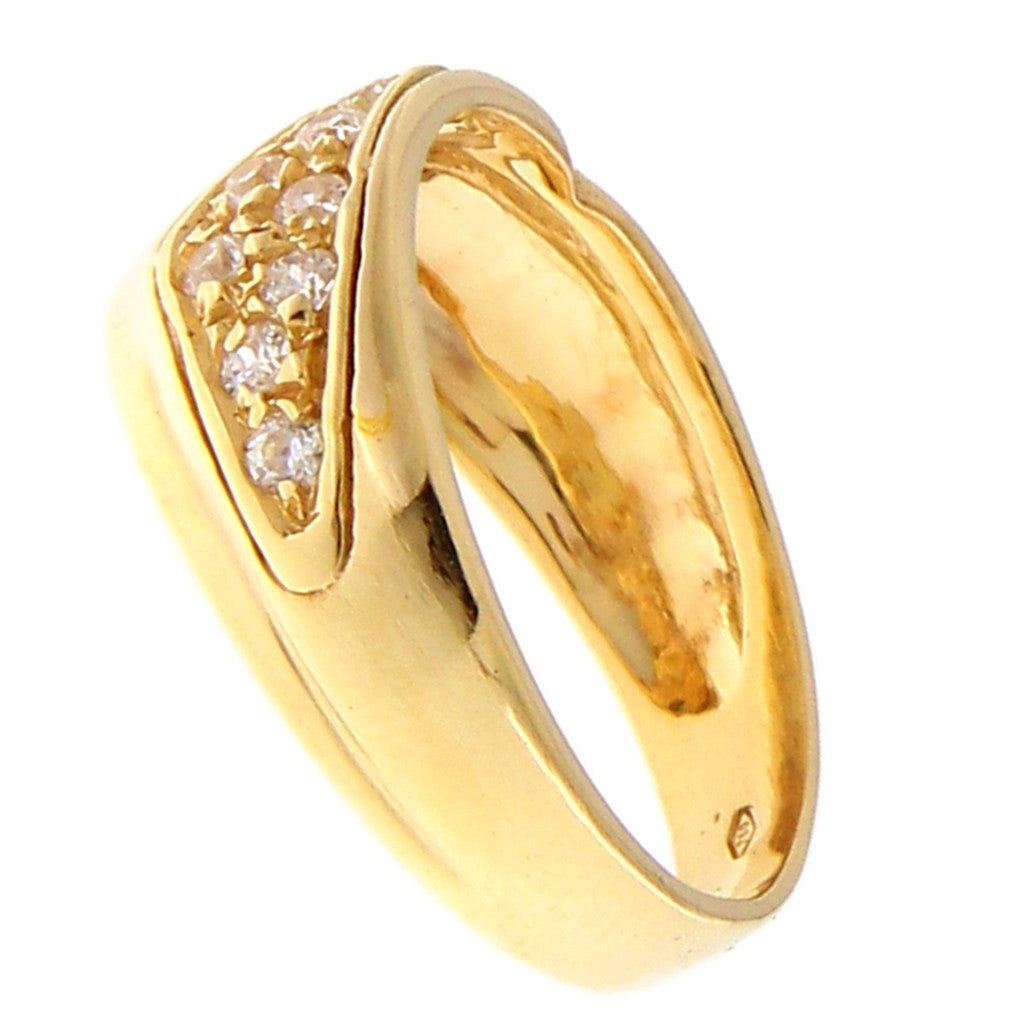 Anello Fascia con Zirconi
