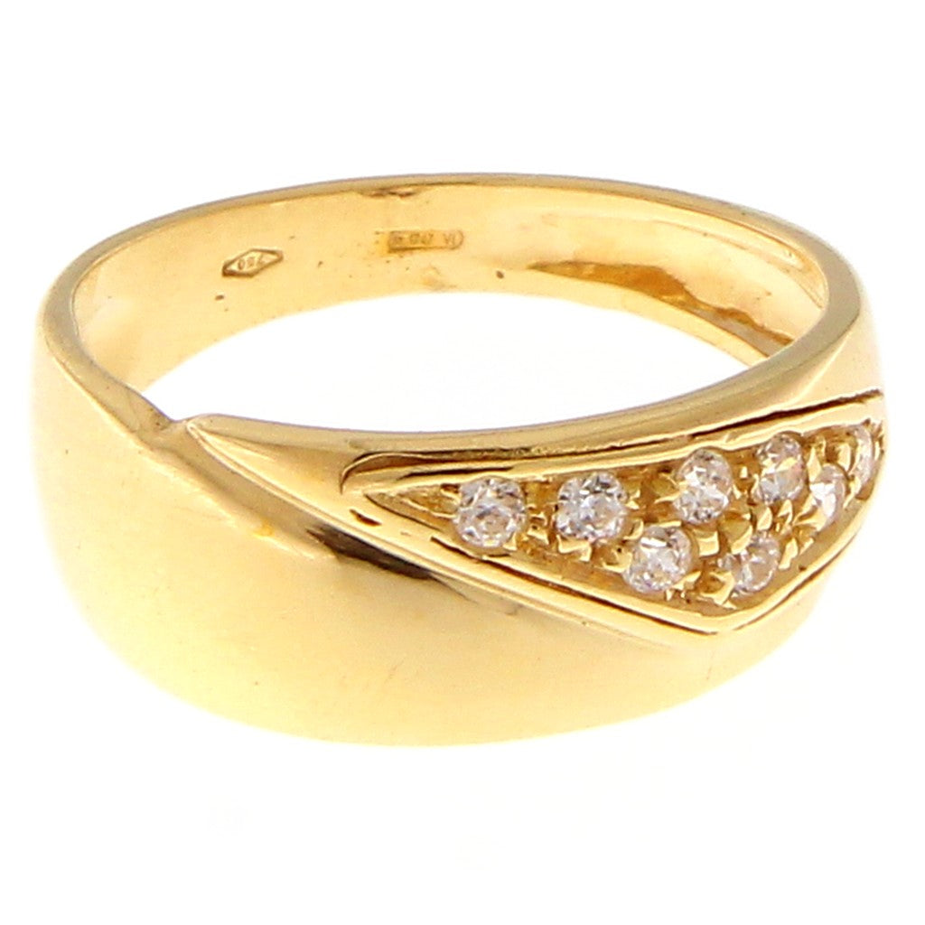 Anello Fascia con Zirconi