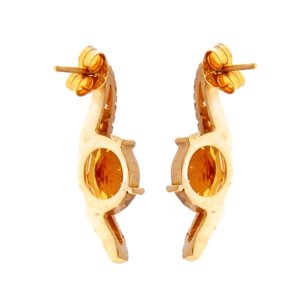 Orecchini Fantasia Bianco-Arancio