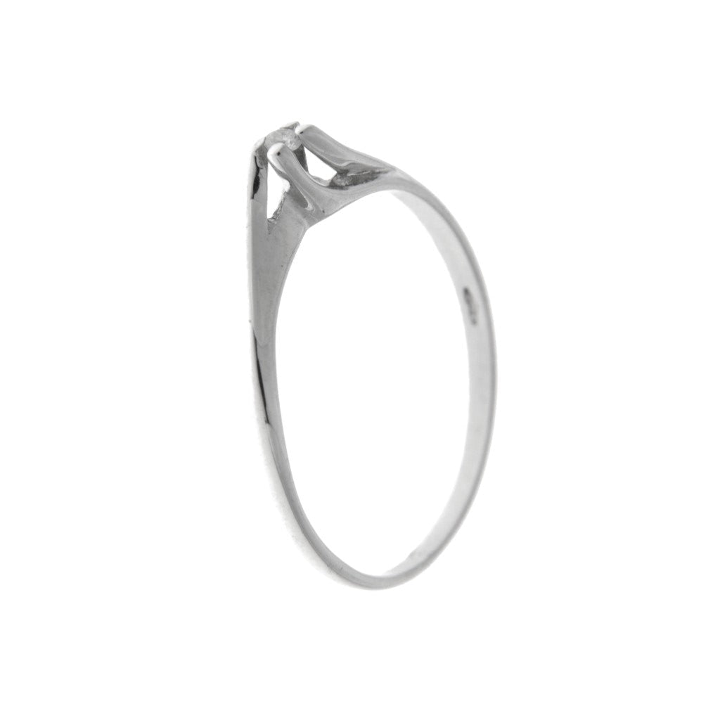 Anello Solitario con Diamante da 0.02 CT