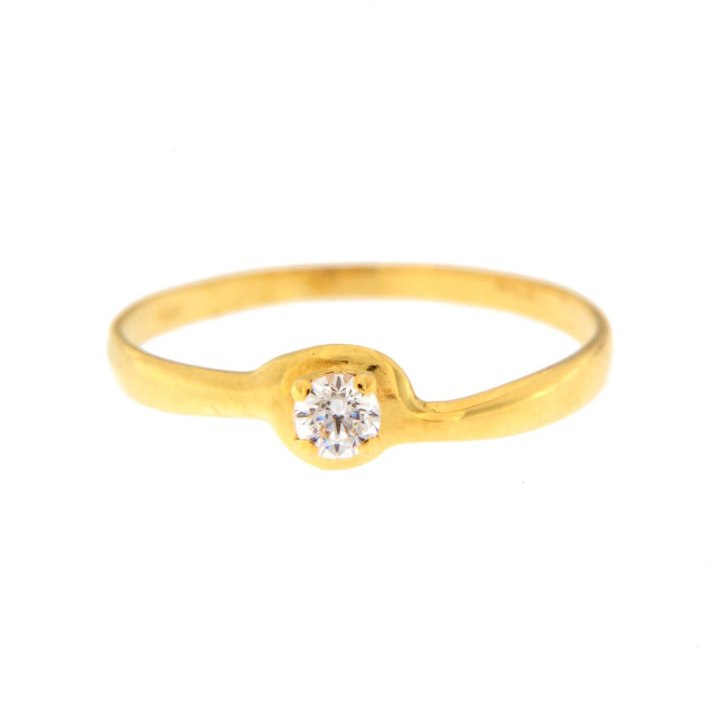 Anello Solitario Zircone