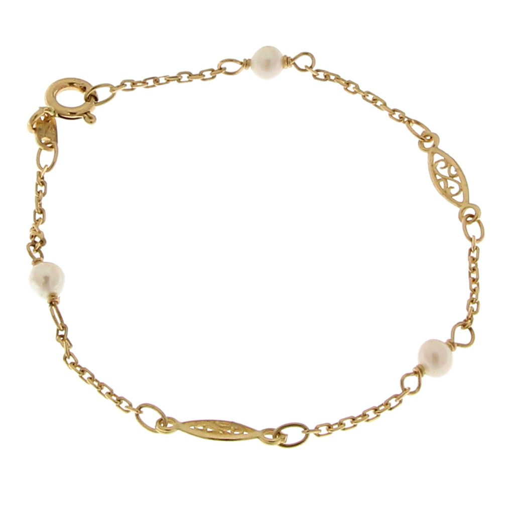 Bracciale Rolò con Perle Artificiali