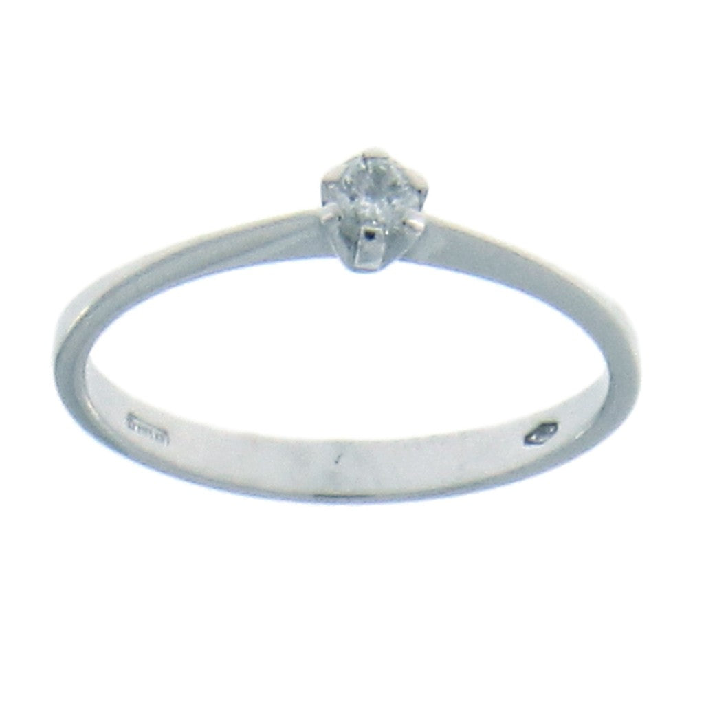 Anello Solitario con Diamante da 0.01 CT