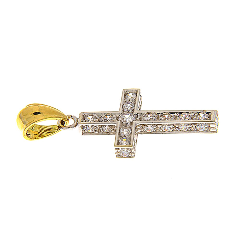 Ciondolo Croce Brillantinata