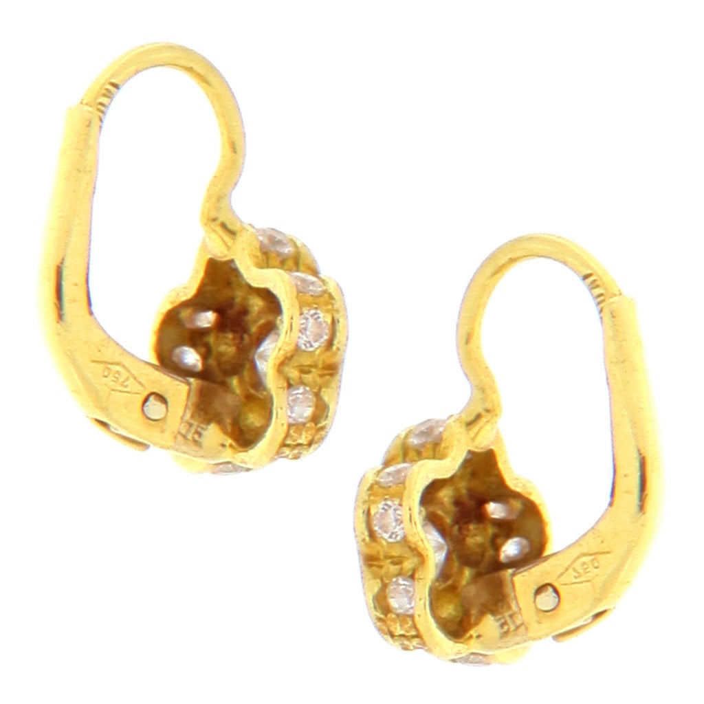 Orecchini Monachelle a Fiore con Zircone