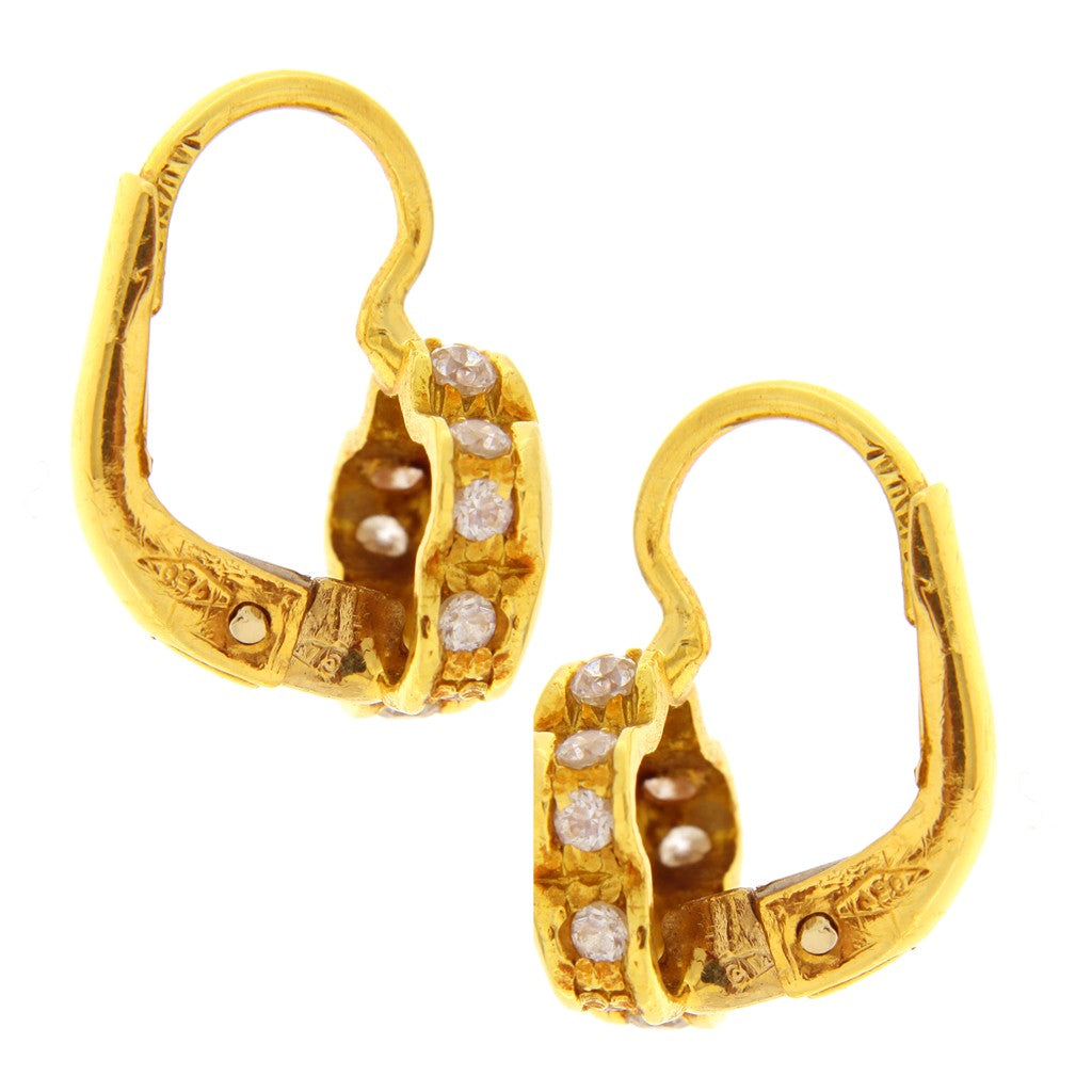 Orecchini Monachelle a Fiore con Zircone