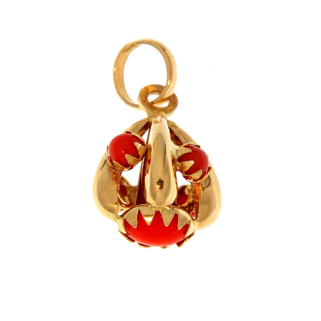 Ciondolo Fantasia con Sfere Rosse