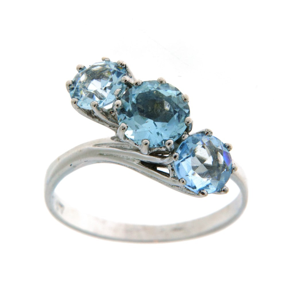 Anello Trilogy Acquamarina (Articolo Non in Saldo)