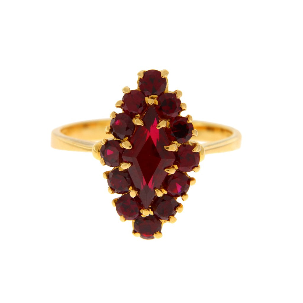 Anello Rombo con Granati