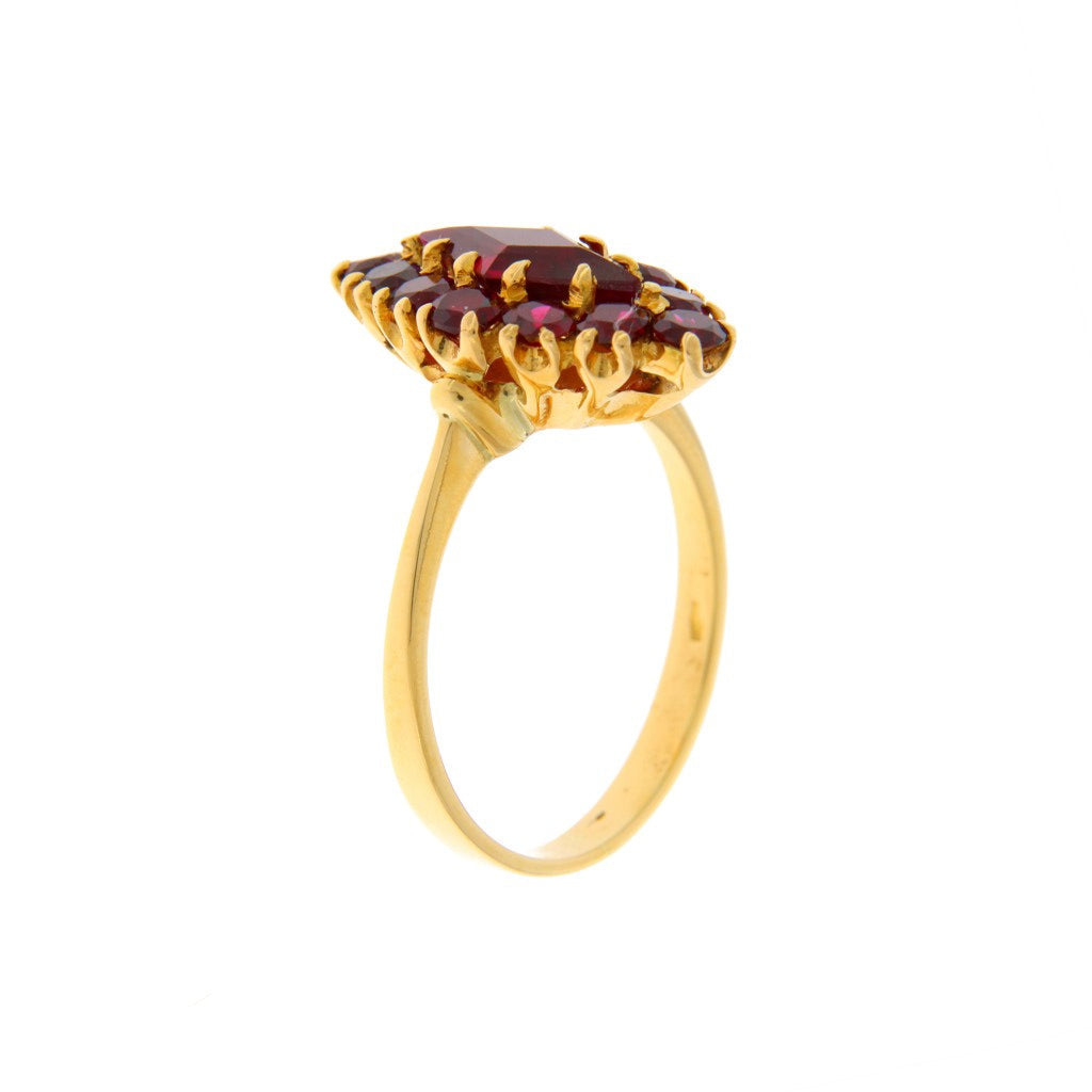 Anello Rombo con Granati
