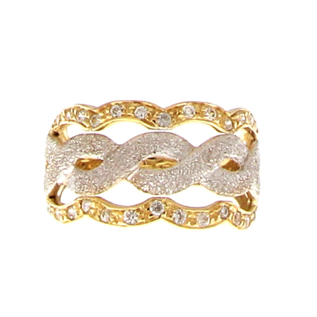 Anello Intreccio Due Ori