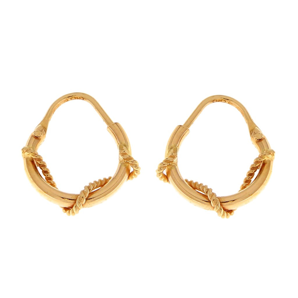 Orecchini a cerchio intrecciato