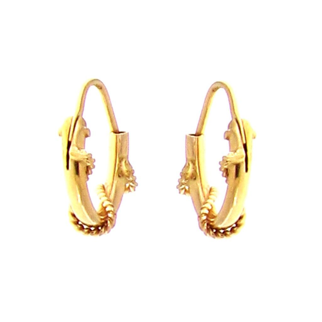 Orecchini a cerchio intrecciato