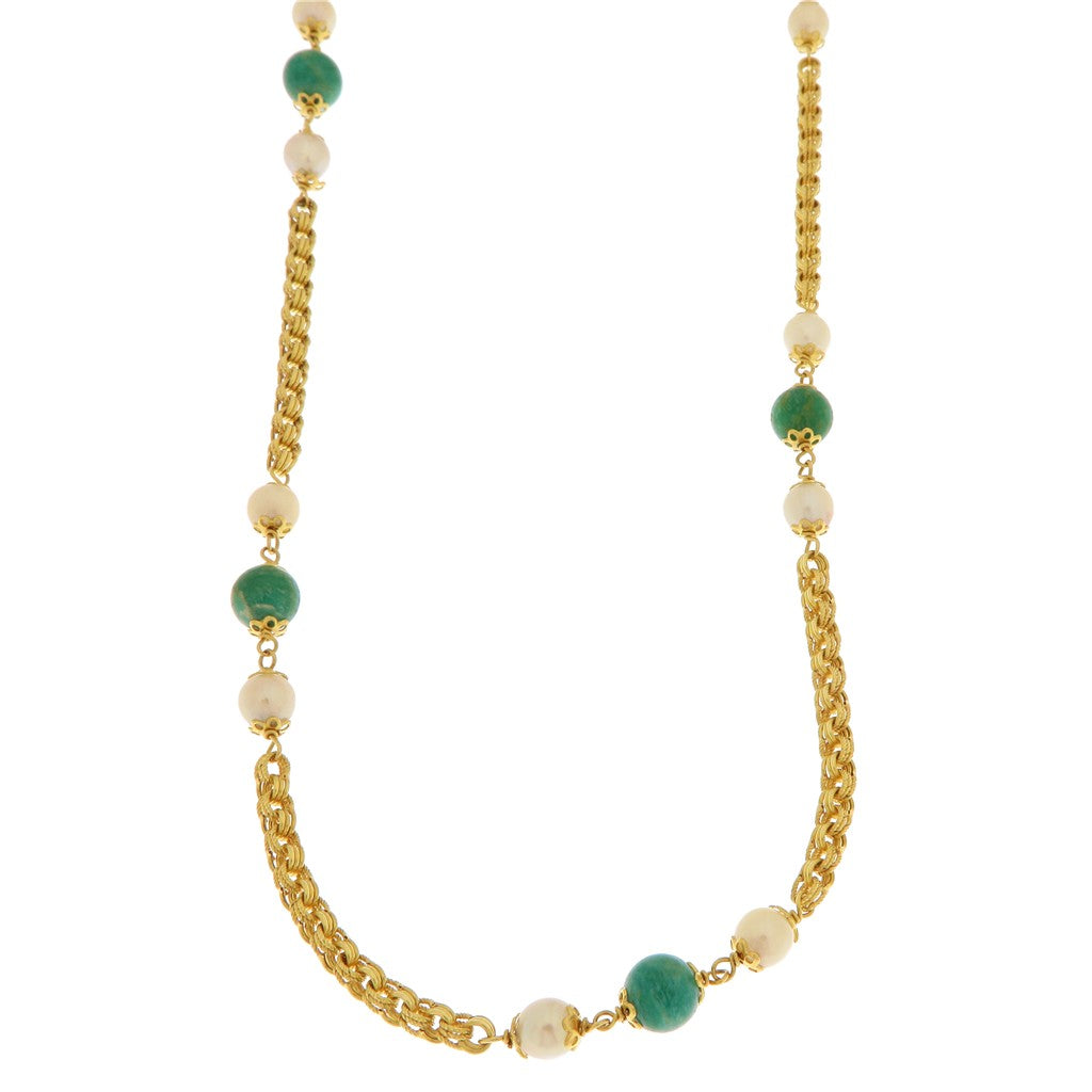 Collana Giunchiglio con Perle e Giada (articolo NON in saldo)