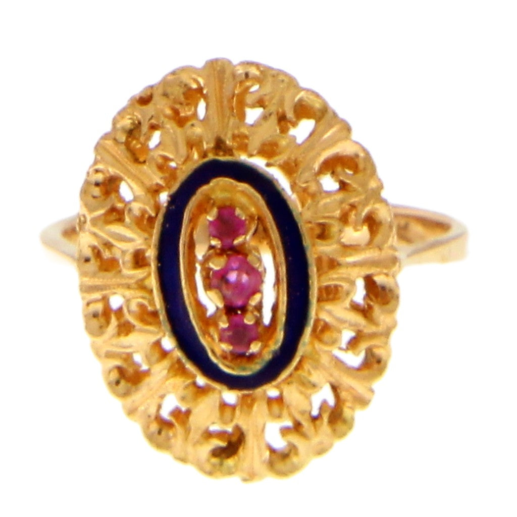 Anello Ovale Lavorato