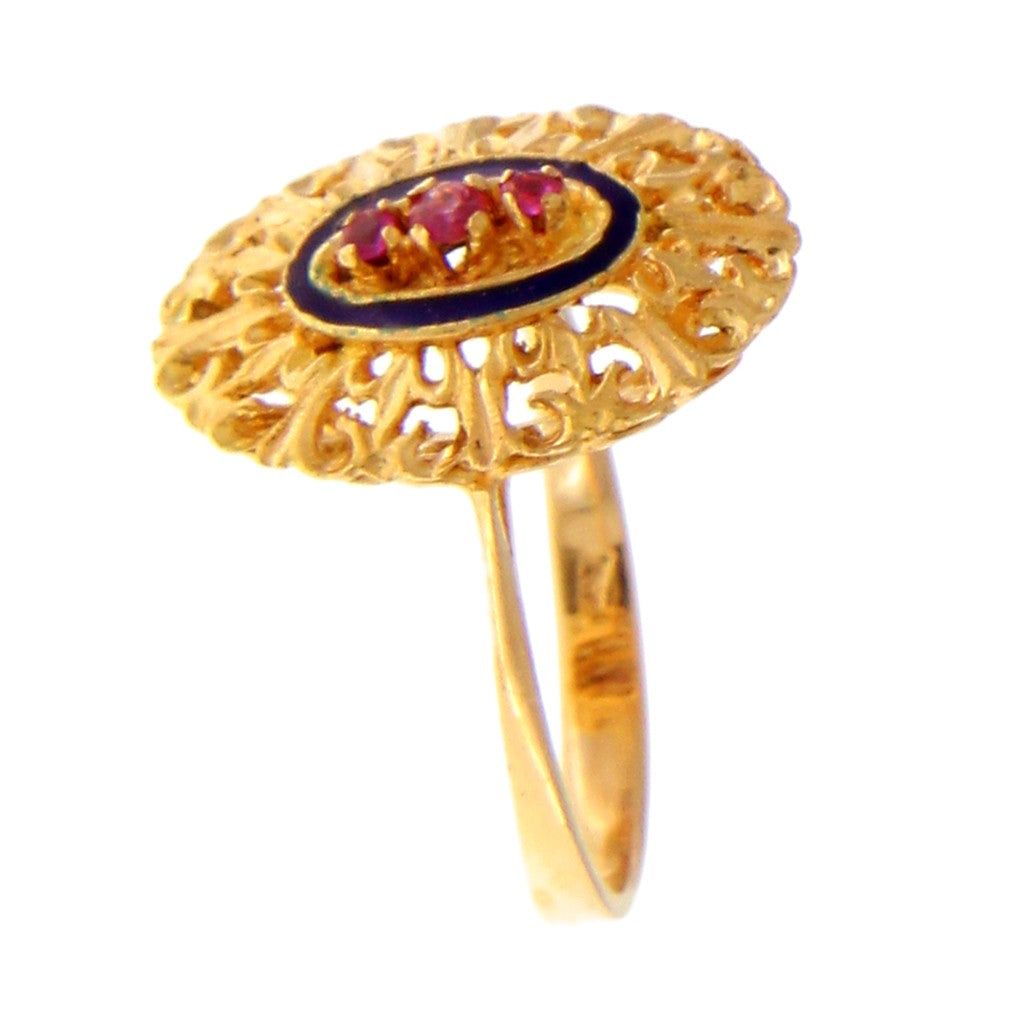 Anello Ovale Lavorato