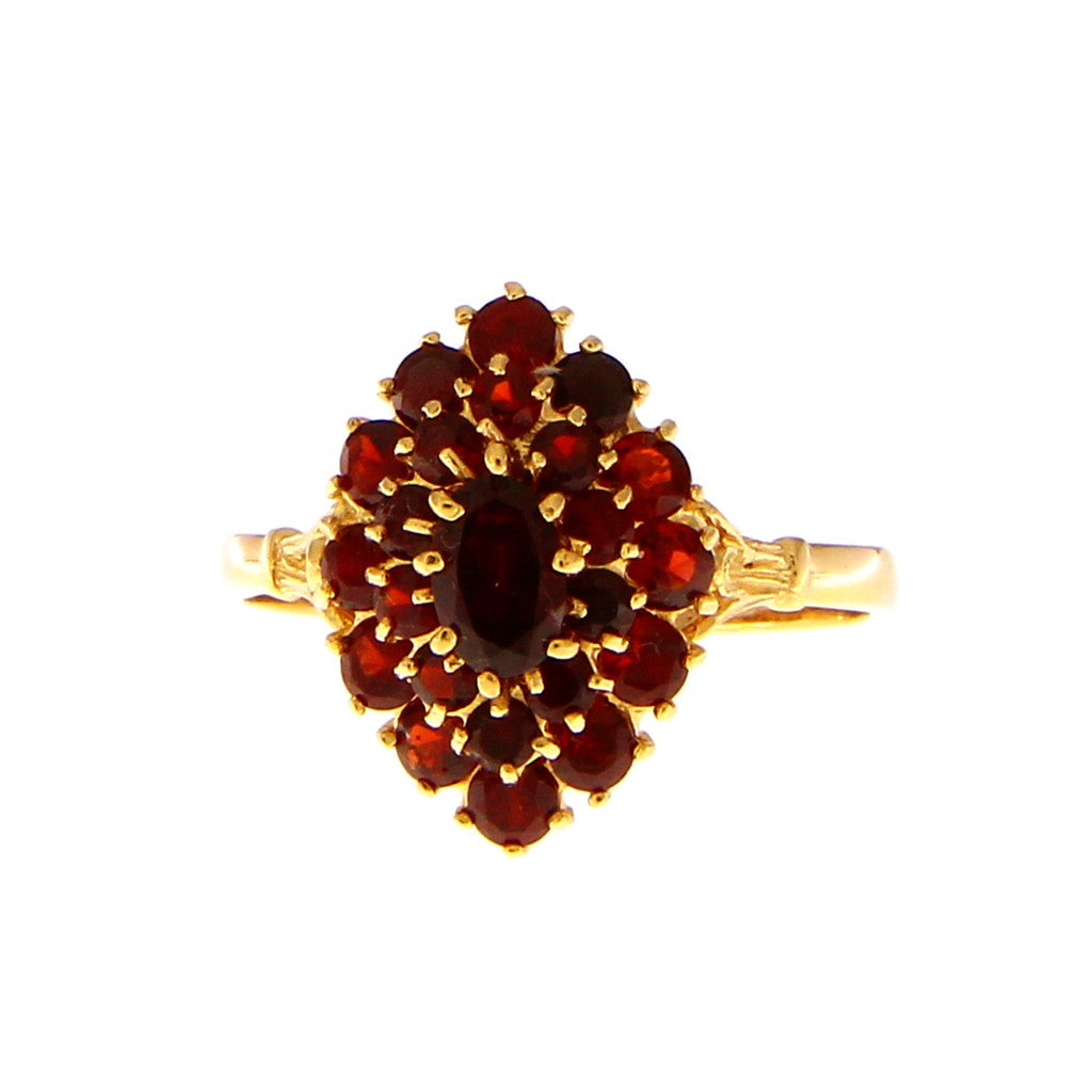 Anello Rombo con Granati