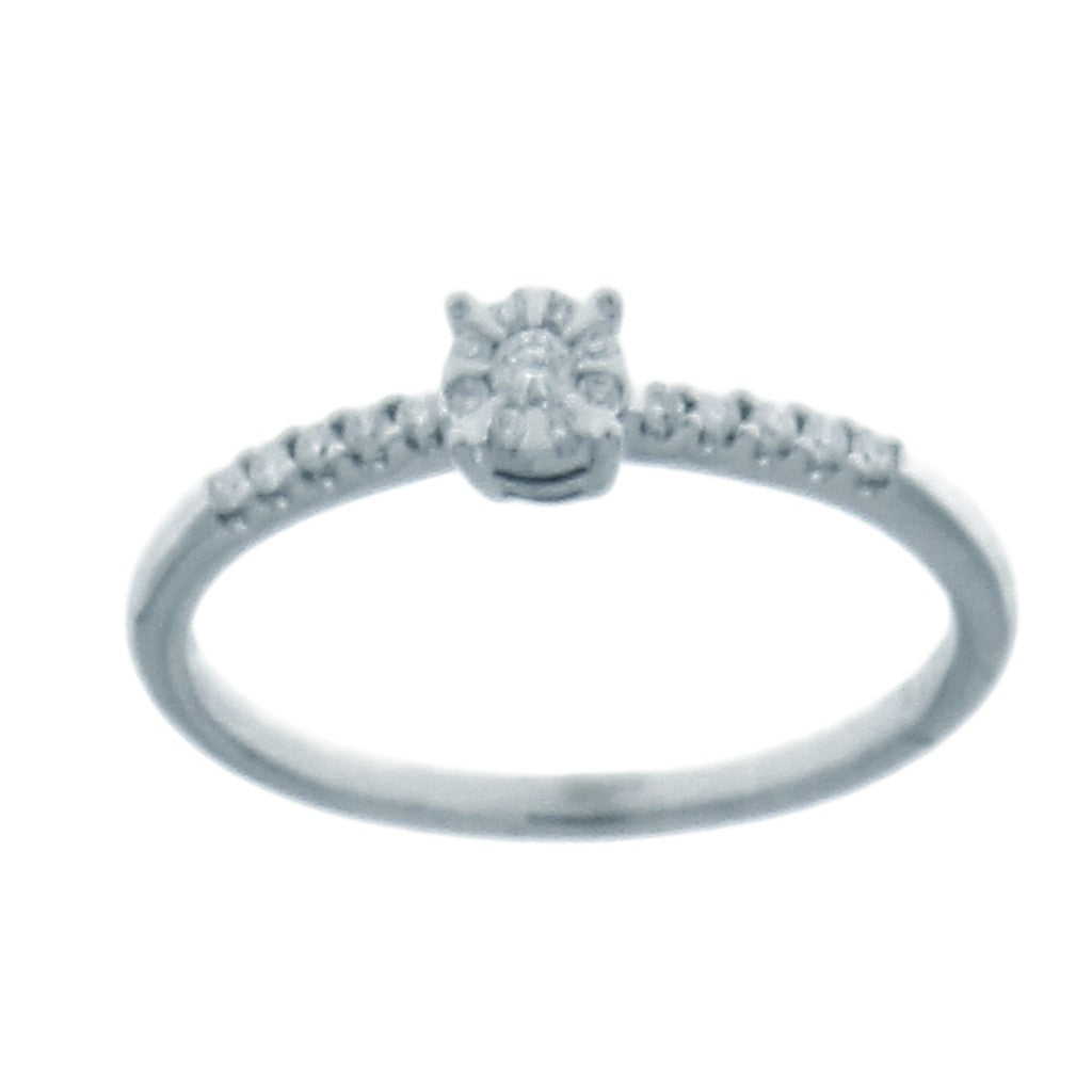Anello Riviera con Diamanti da 0.02 CT e 0.05 CT + 0.01 CT